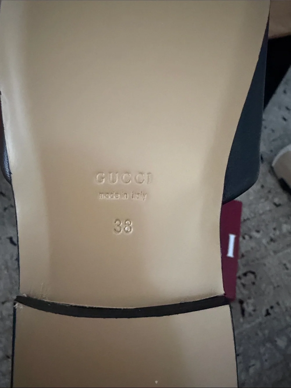 Gucci Black Leather Slides with Gold Double G Hardware NIB**Read Description**